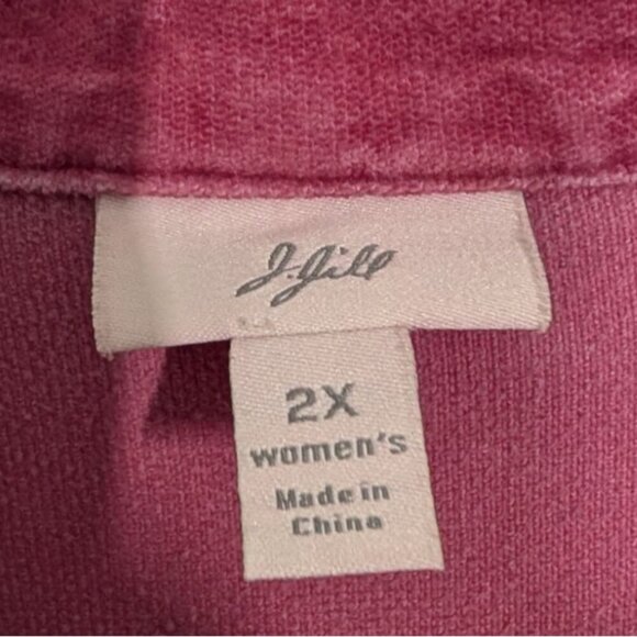 J Jill Corduroy Shacket Womens Size 2X Pink 100% Cotton Pockets Shirt Jacket - Picture 5 of 11